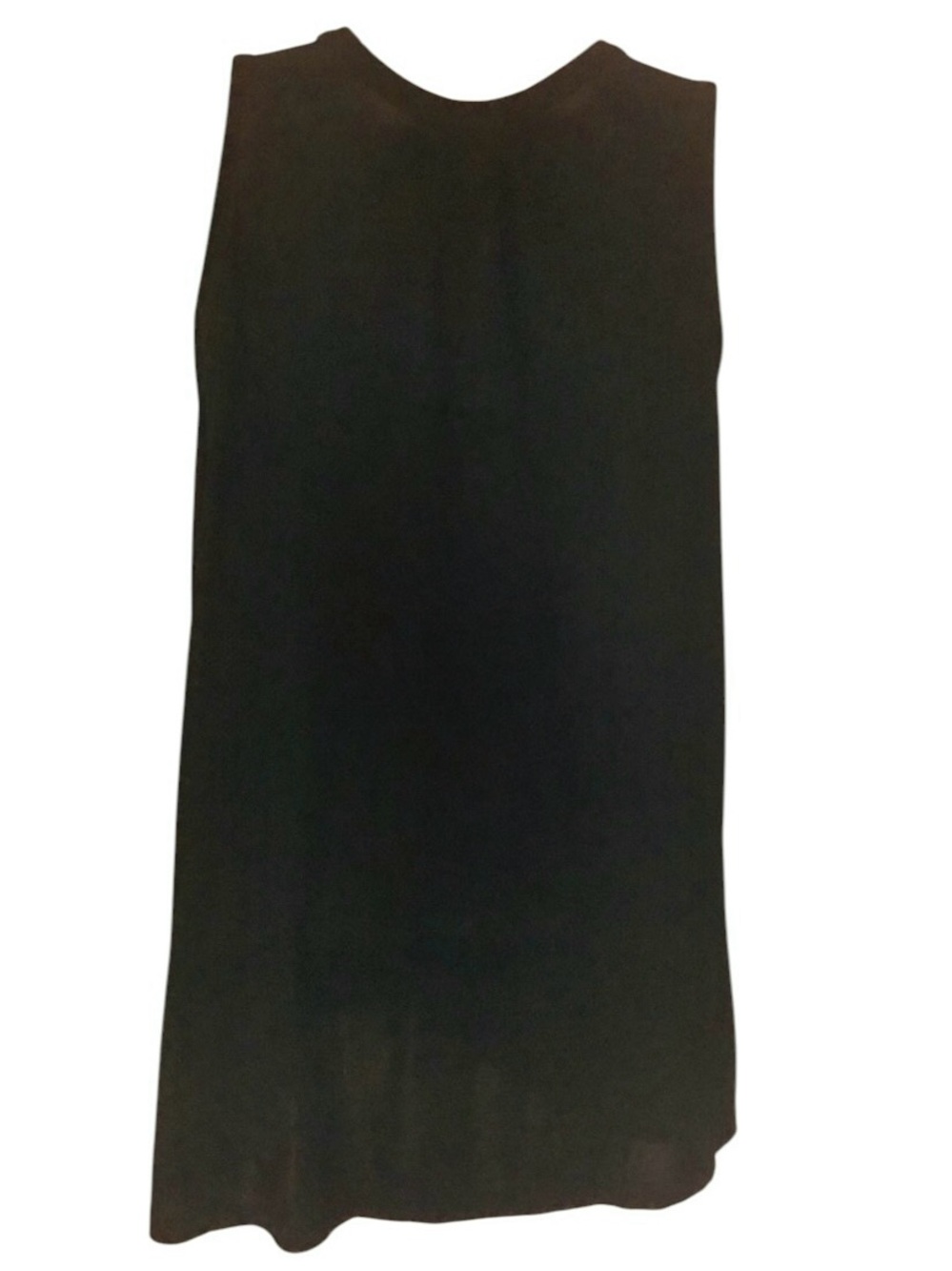 H&M Black Keyhole Sleeveless Blouse Gold Hardware Workwear Top Size S - Picture 3 of 6